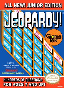 Постер Jeopardy! Junior Edition для NES