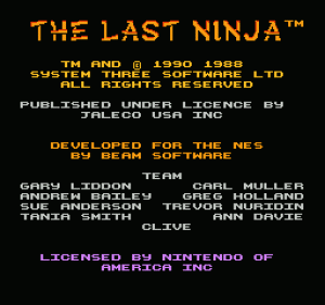 Last Ninja 2: Back with a Vengeance