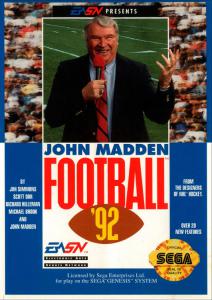Постер John Madden Football '92 для SEGA