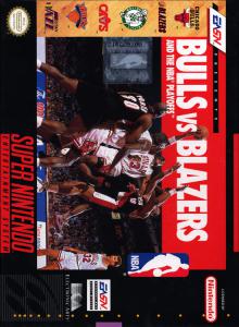 Постер Bulls vs. Blazers and the NBA Playoffs для SNES
