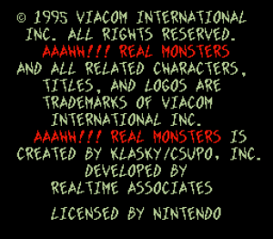 Nickelodeon: Aaahh!!! Real Monsters