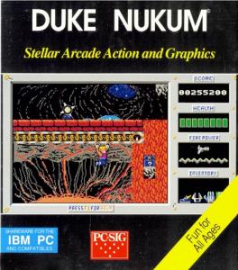 Постер Duke Nukem: Episode 1 - Shrapnel City для DOS