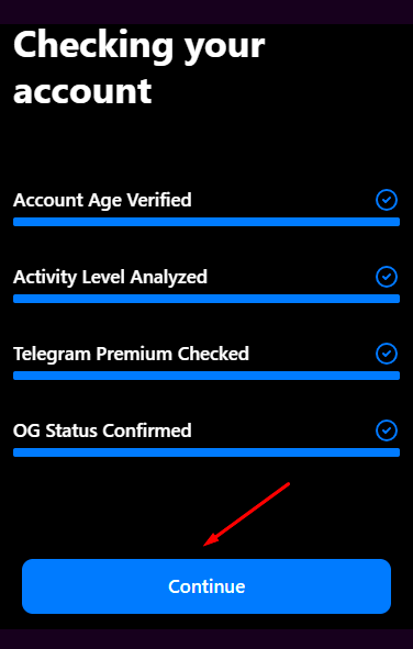 Checking your account - doghouse telegram bot