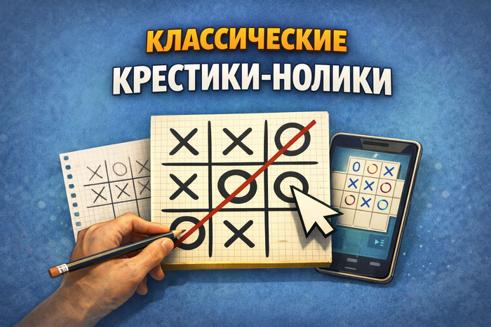 Крестики-нолики — простая, но увлекательная игра, знакомая каждому.