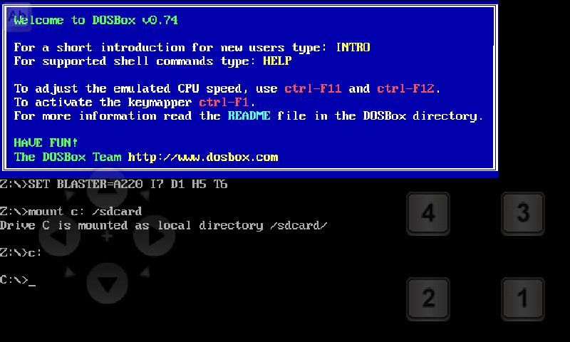 aDOSBox – эмулятор DOS