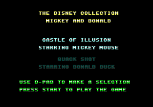 Quackshot Starring Donald Duck & Castle of Illusion Starring Mickey Mouse