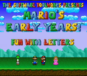 Mario's Early Years: Fun With Letters