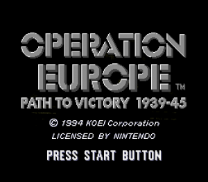 Operation Europe: Path to Victory 1939-45